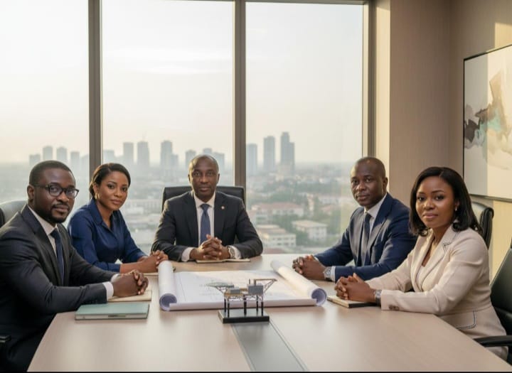 African business leaders discussing brand strategy